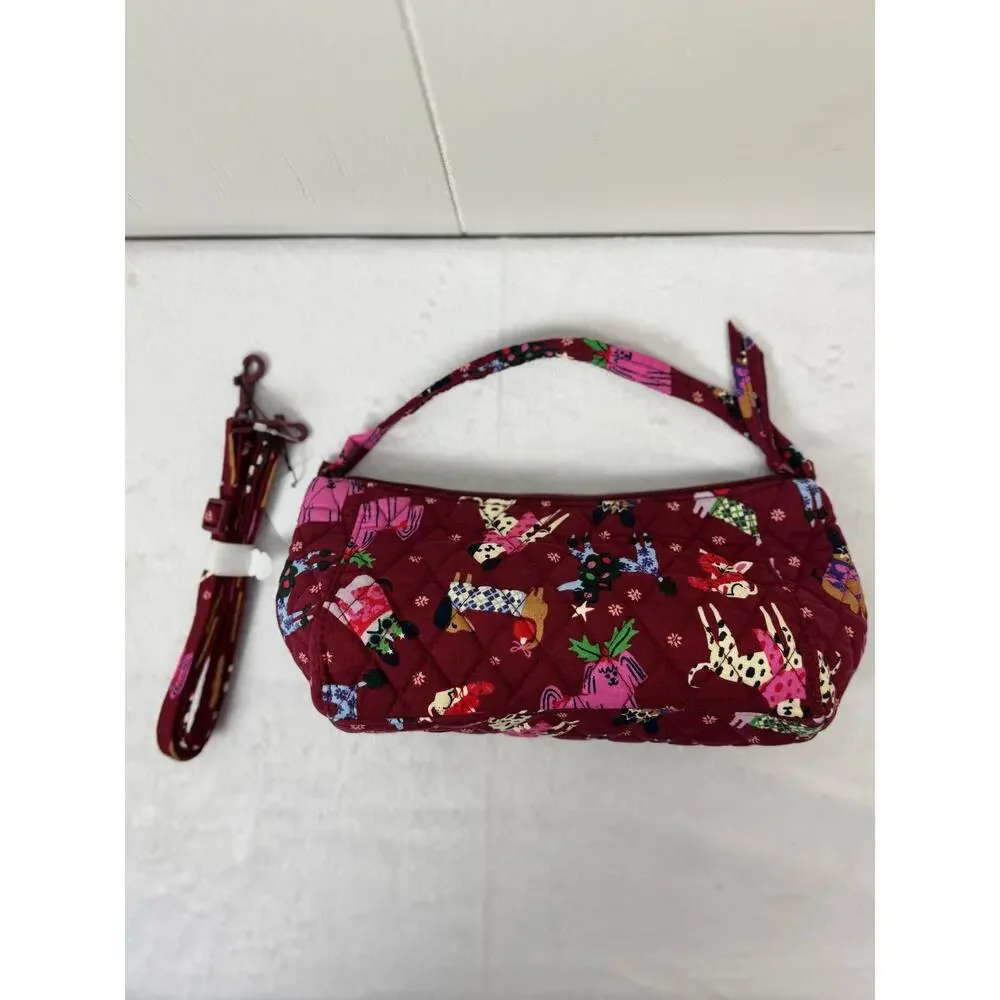Vera Bradley Holiday Hounds Mini Slouchy Crossbody, NWT